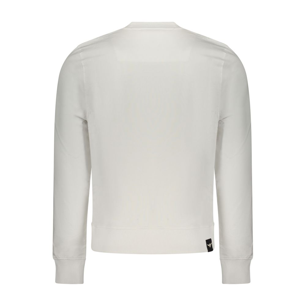 White Cotton Men's Sweatshirt - ventzia