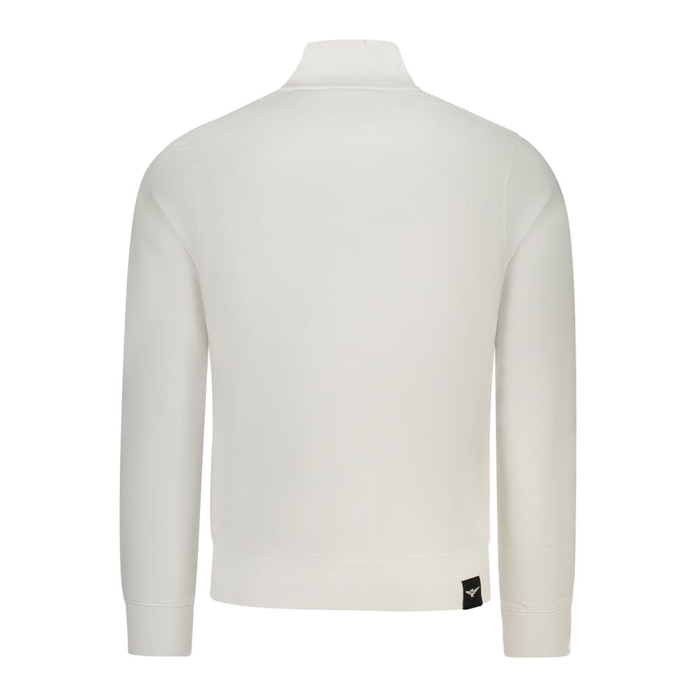 White Cotton Men's Sweatshirt - ventzia