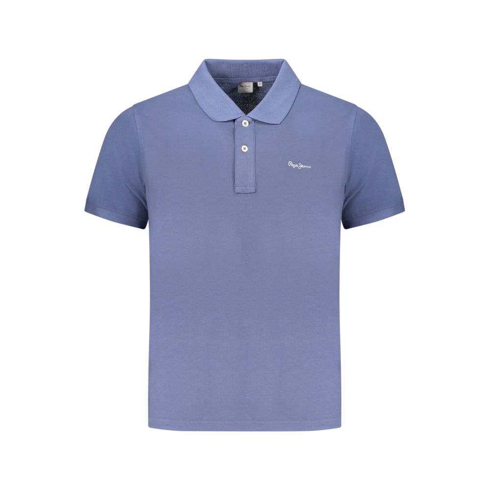 Blu Cotton Men Polo - ventzia