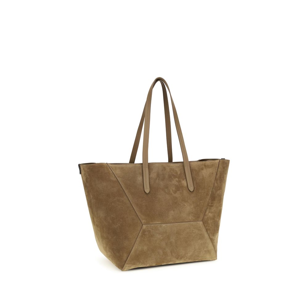 Beige Calf Leather Bos Taurus Shoulder Bag - ventzia
