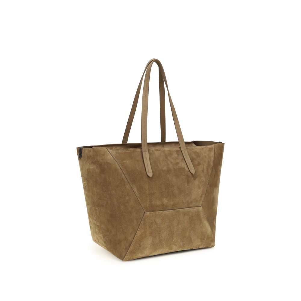 Beige Calf Leather Bos Taurus Shoulder Bag - ventzia