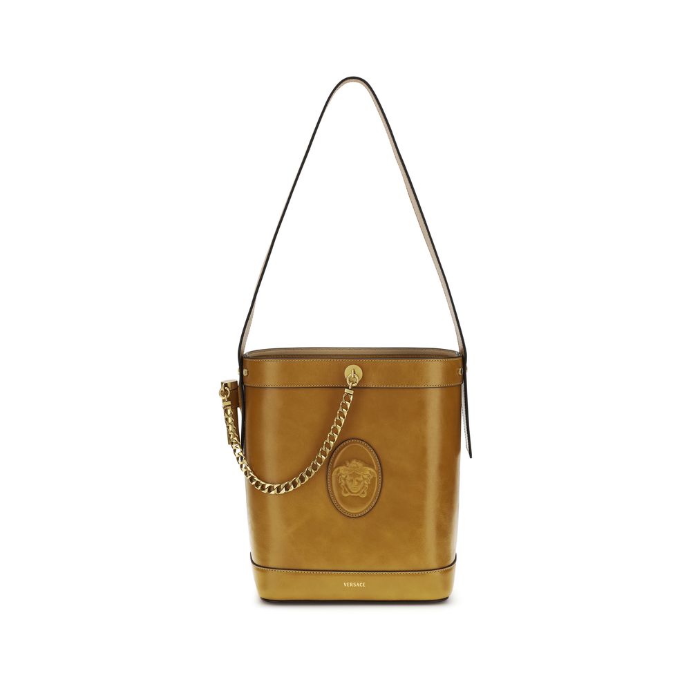Brown Calf Leather Bos Taurus Backet Bag - ventzia