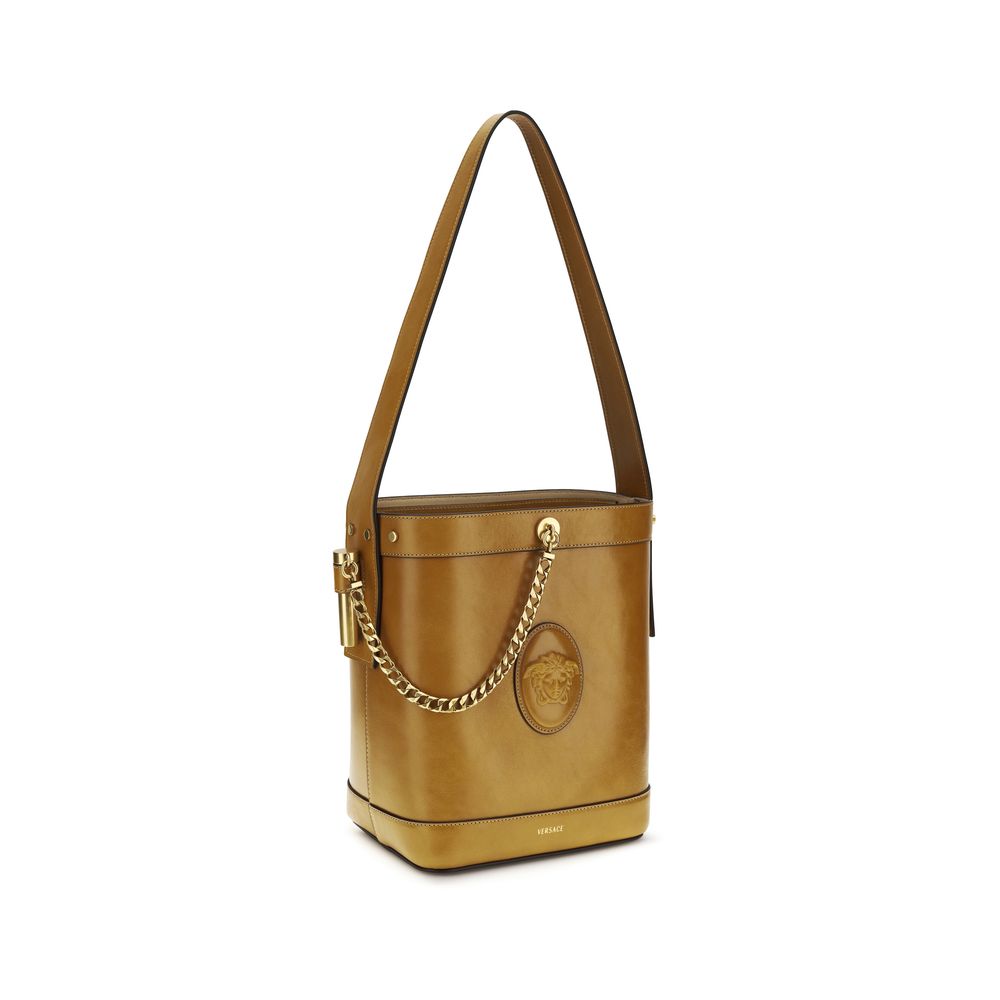Brown Calf Leather Bos Taurus Backet Bag - ventzia