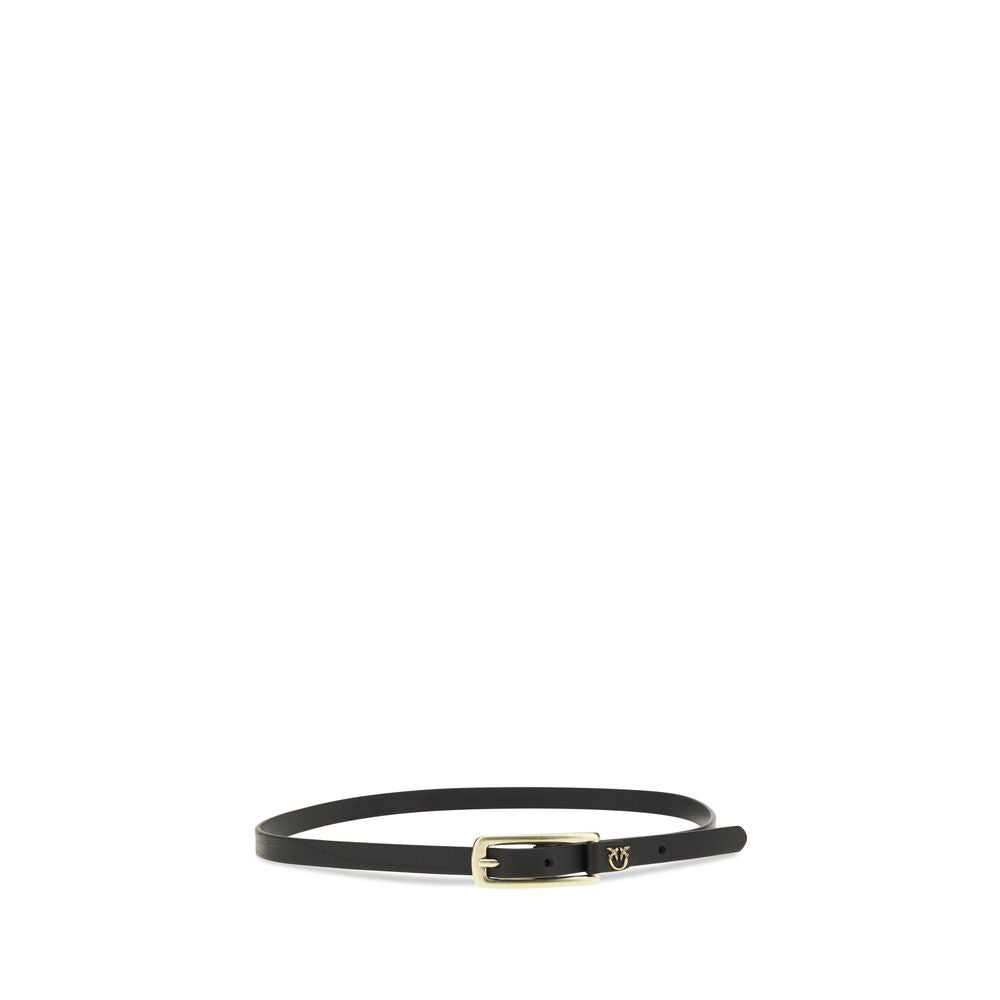 Black Calf Leather Bos Taurus Thin Belt - ventzia