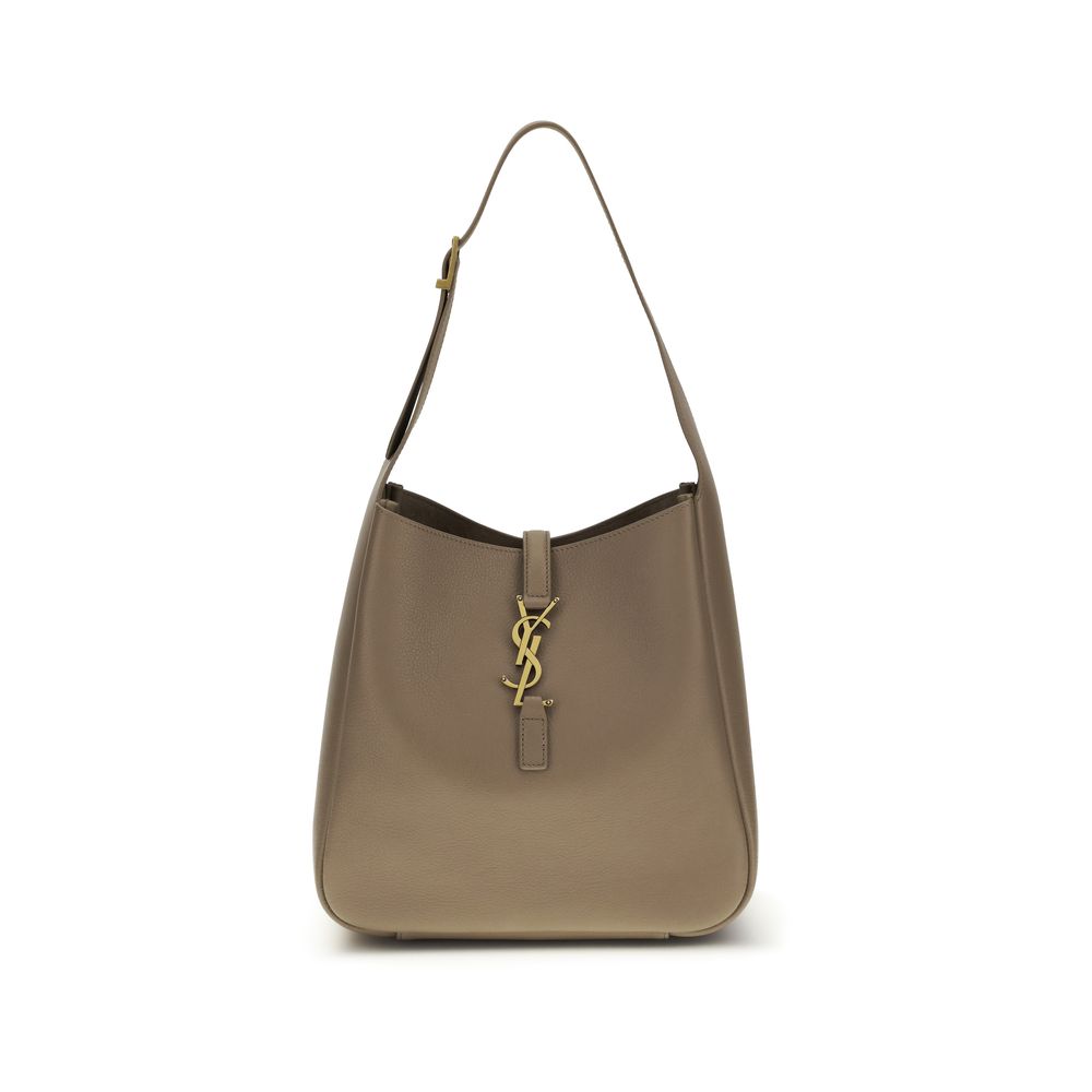 Gray Calf Leather Bos Taurus Shoulder Bag - ventzia