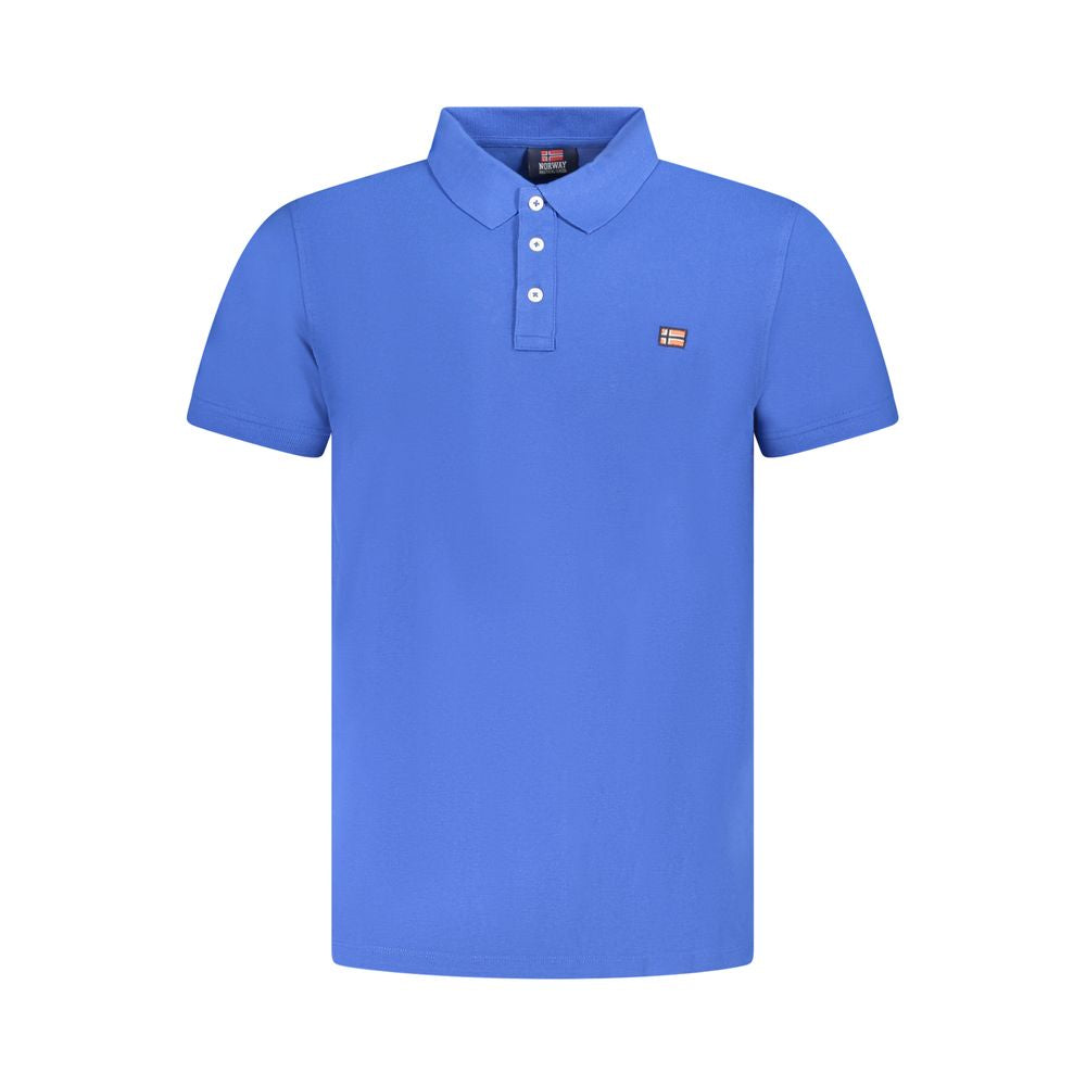 Blue Cotton Men's Polo - ventzia