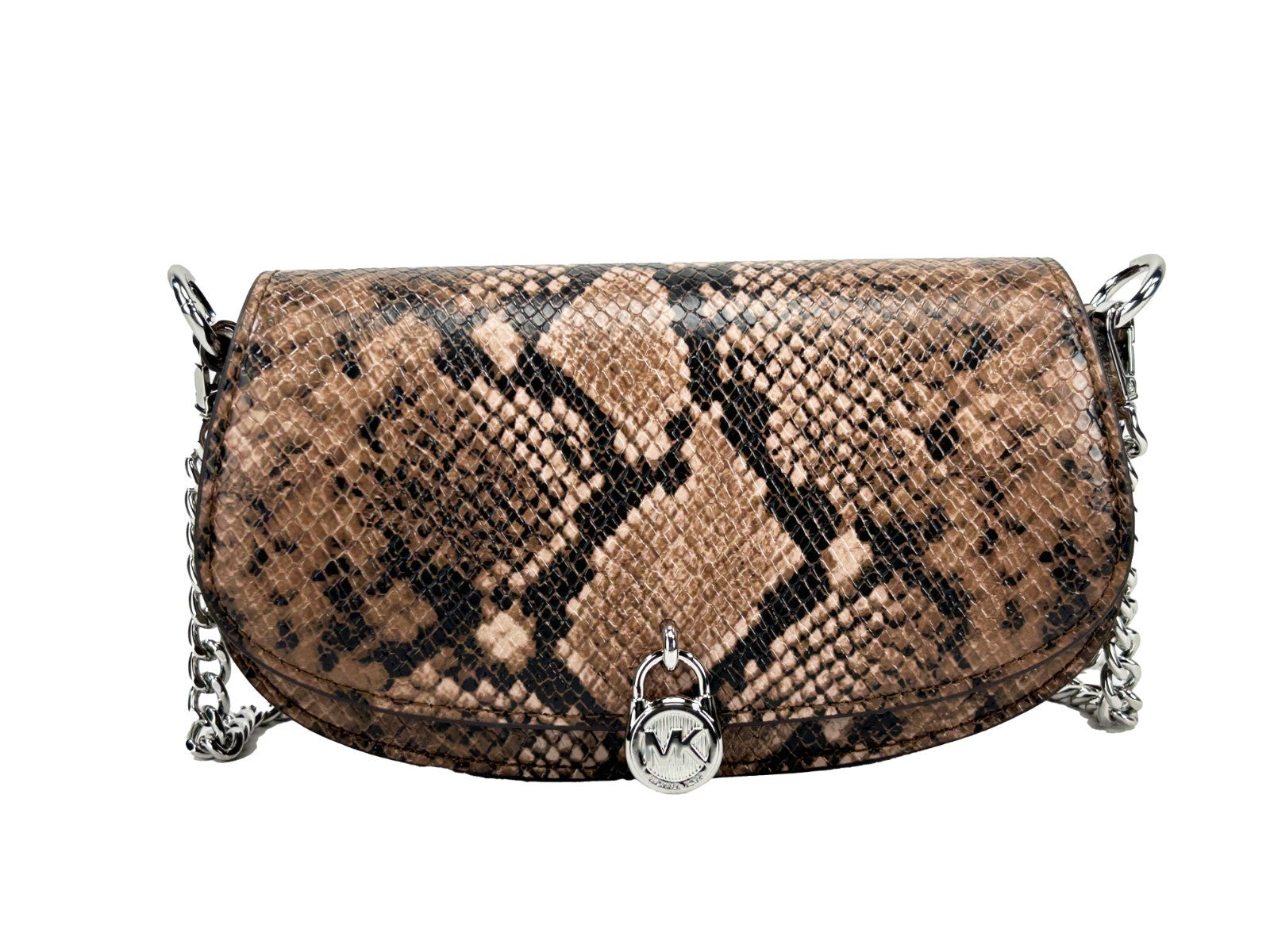 Michael Kors Mila Small Snakeskin Messenger Crossbody Bag - ventzia