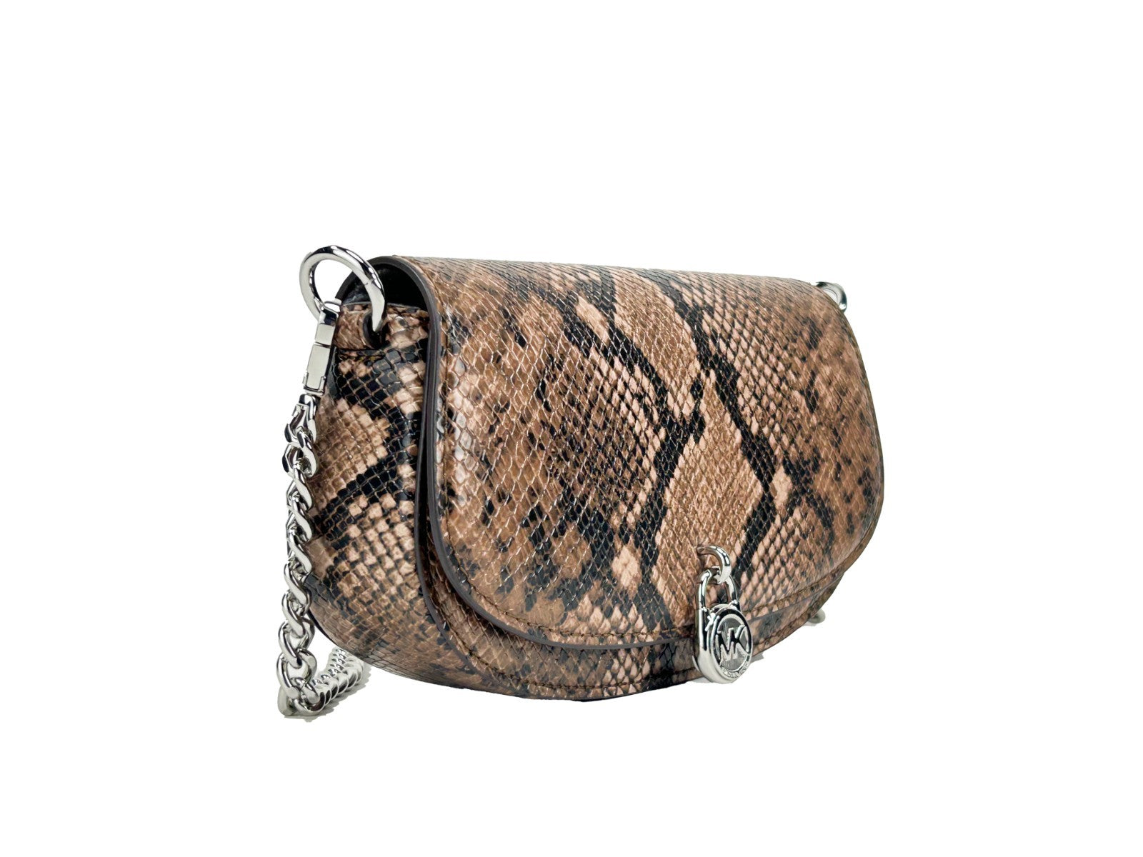 Michael Kors Mila Small Snakeskin Messenger Crossbody Bag - ventzia
