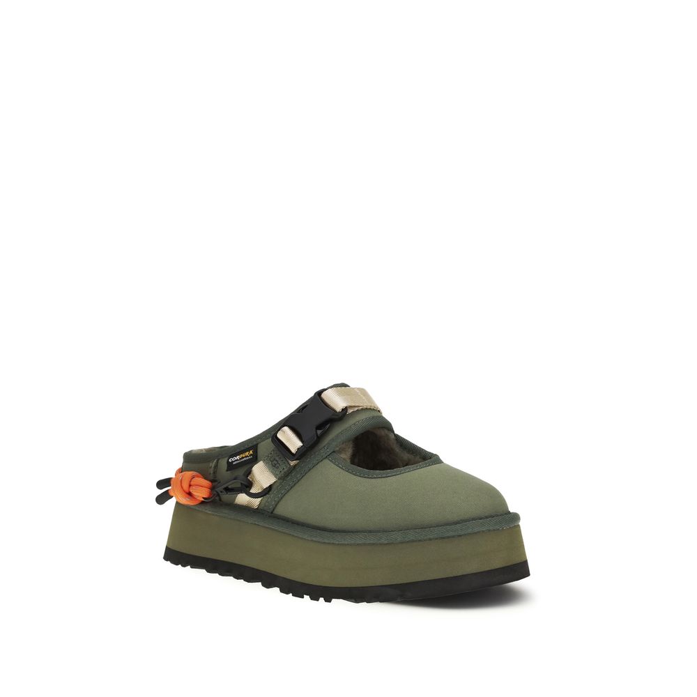 Bicolor Polyester Mules - ventzia