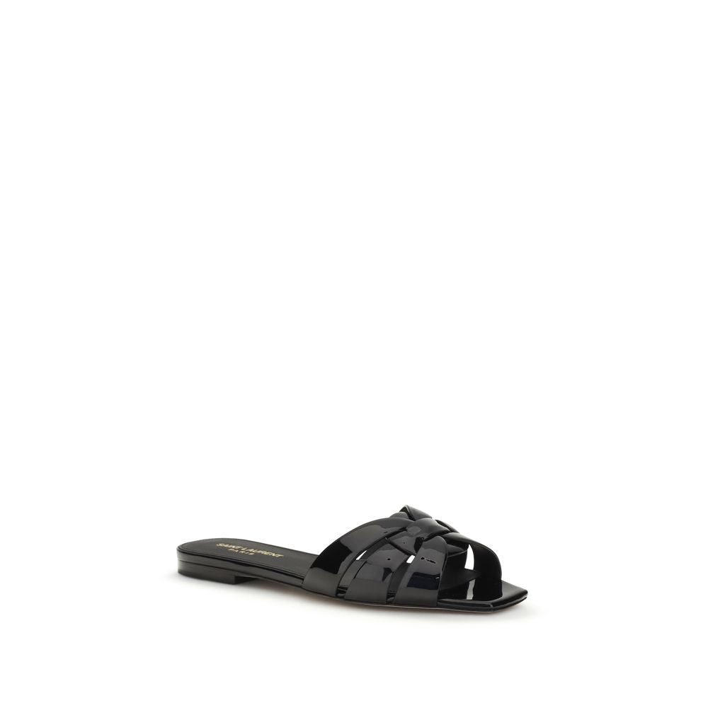 Black Calf Leather Bos Taurus Ballet Flats - ventzia
