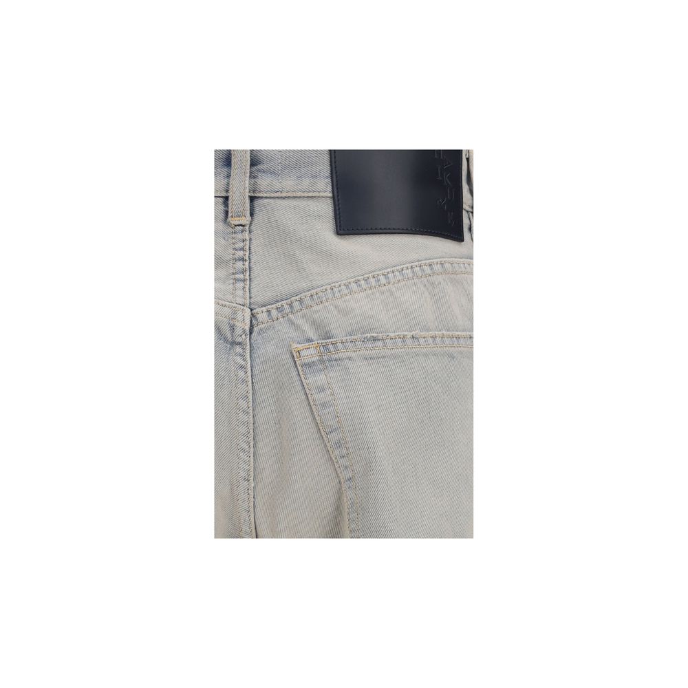 Blue Cotton Relaxed Fit Jeans - ventzia