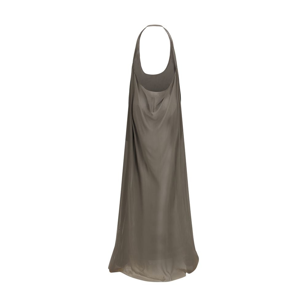 Gray Silk Casual Dress - ventzia