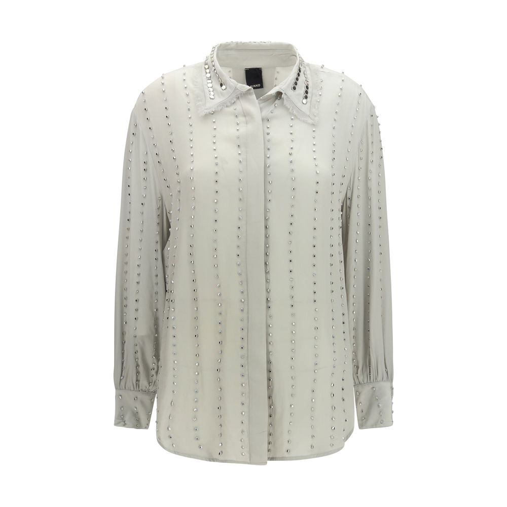 Gray Viscose Pattern Shirt - ventzia