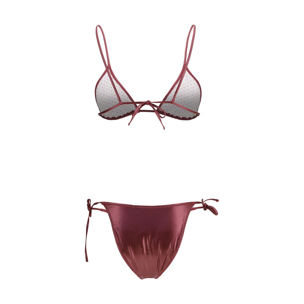 Bordeaux Polyamide Bikini - ventzia