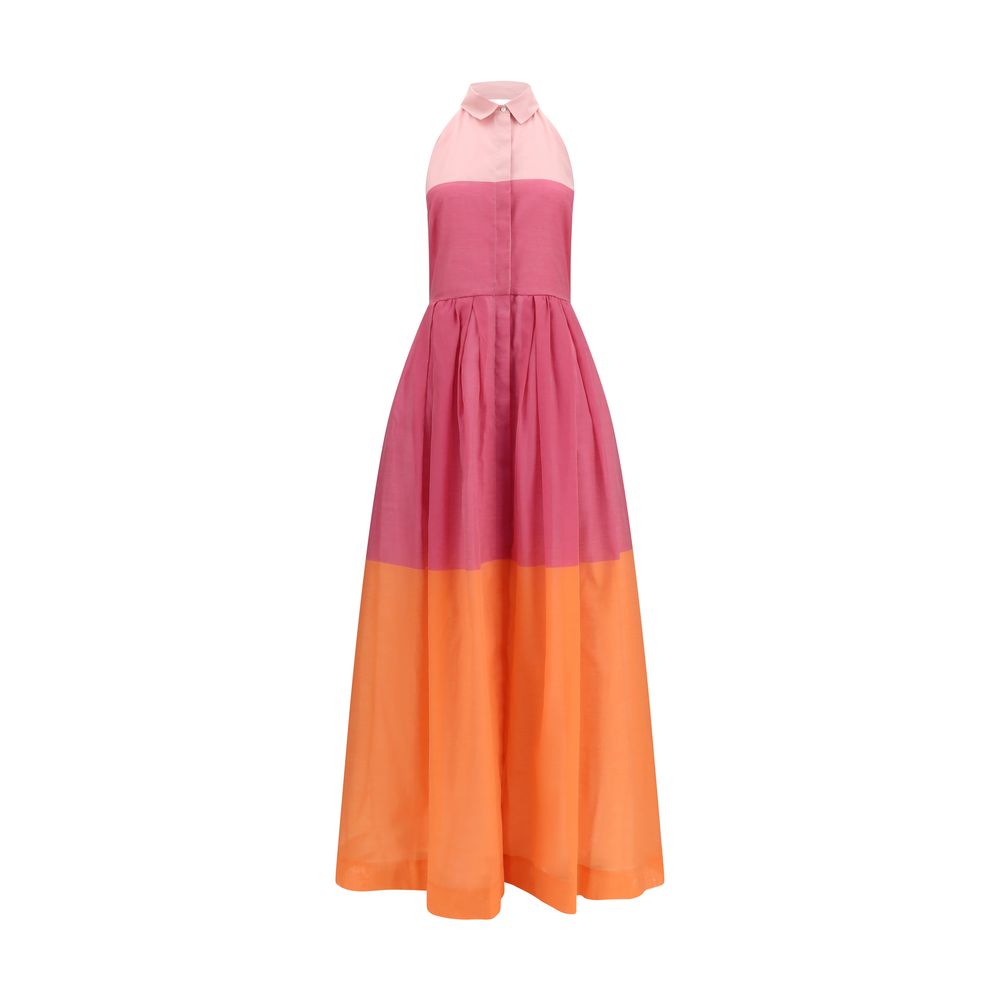 Multicolor Cotton Casual Dress - ventzia