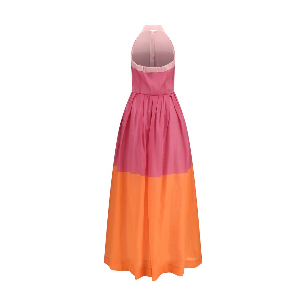 Multicolor Cotton Casual Dress - ventzia