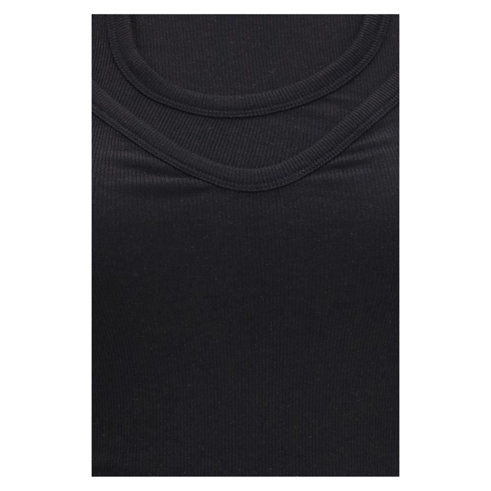 Black Lyocell Tank Tops - ventzia