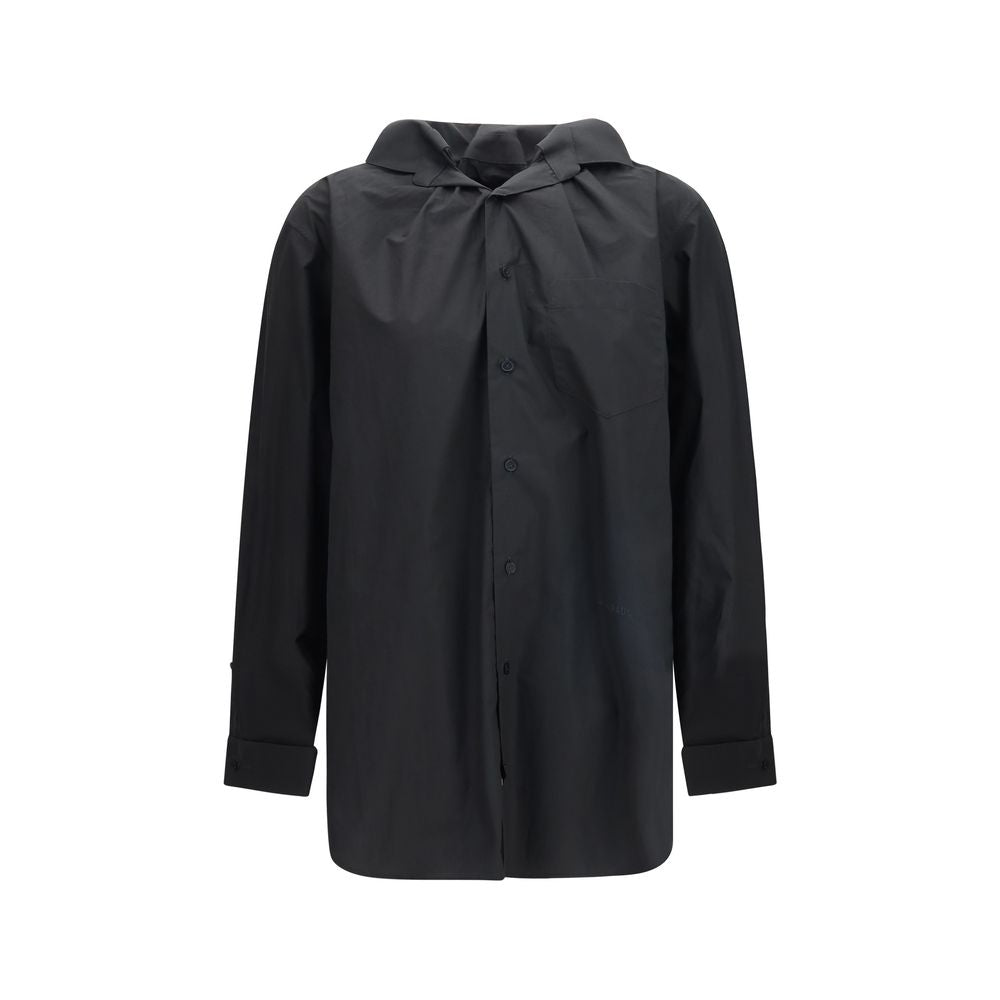 Black Cotton Shirt - ventzia