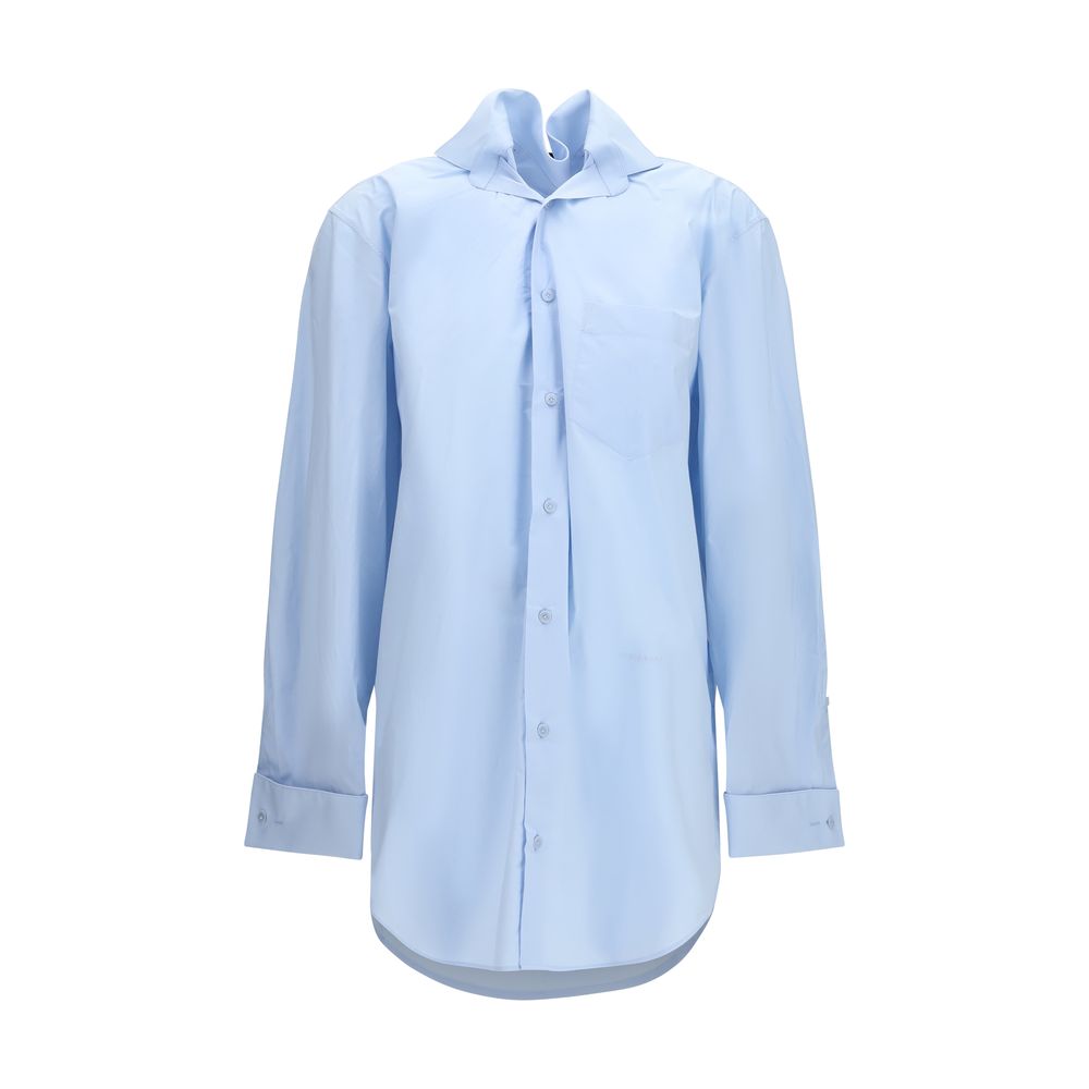Blue Cotton Dress Shirt - ventzia