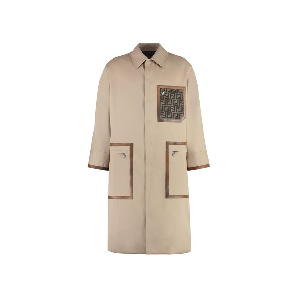 Beige Cotton Coat - ventzia