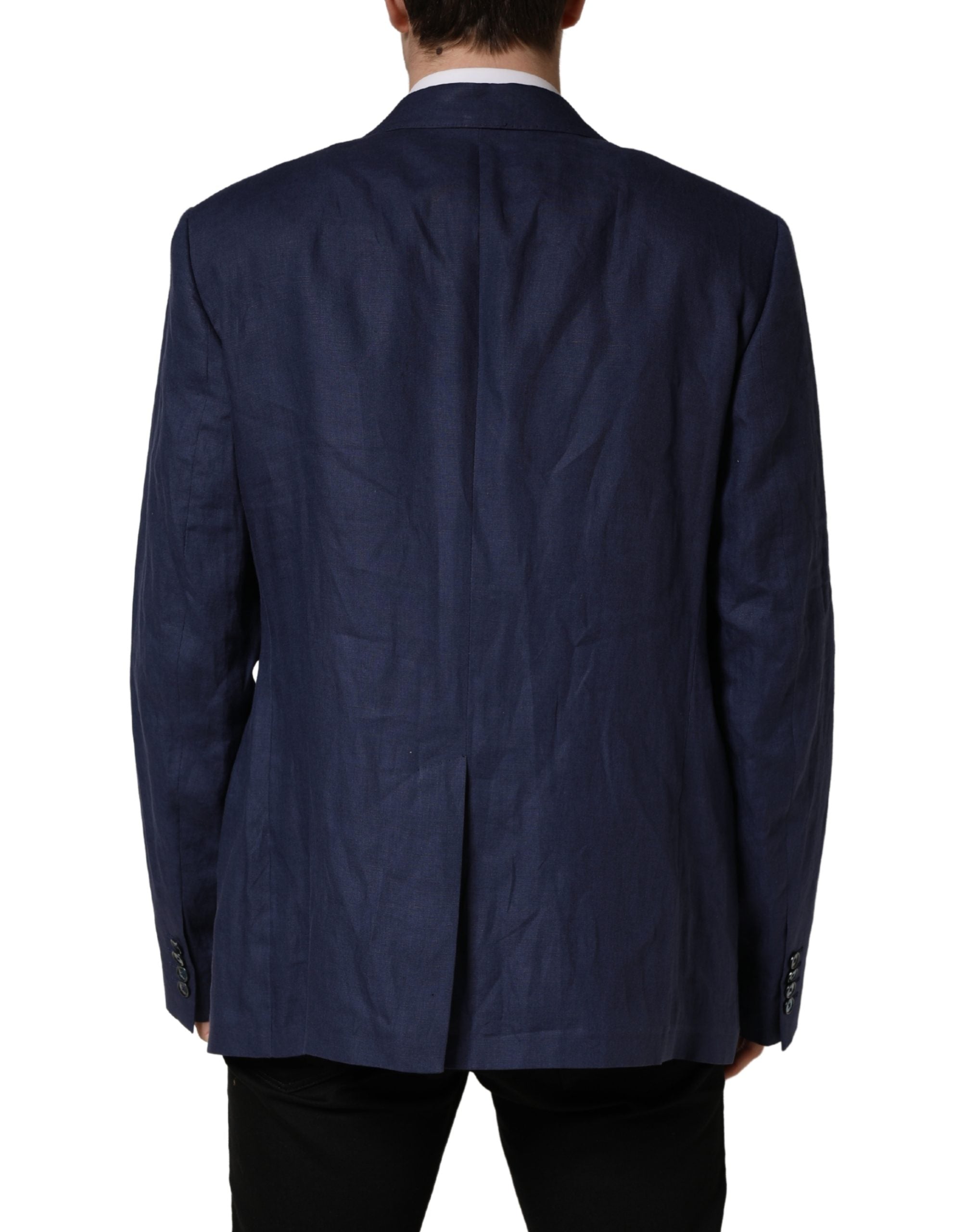 Blue Single Breasted 2 Button Suit Jacket - ventzia