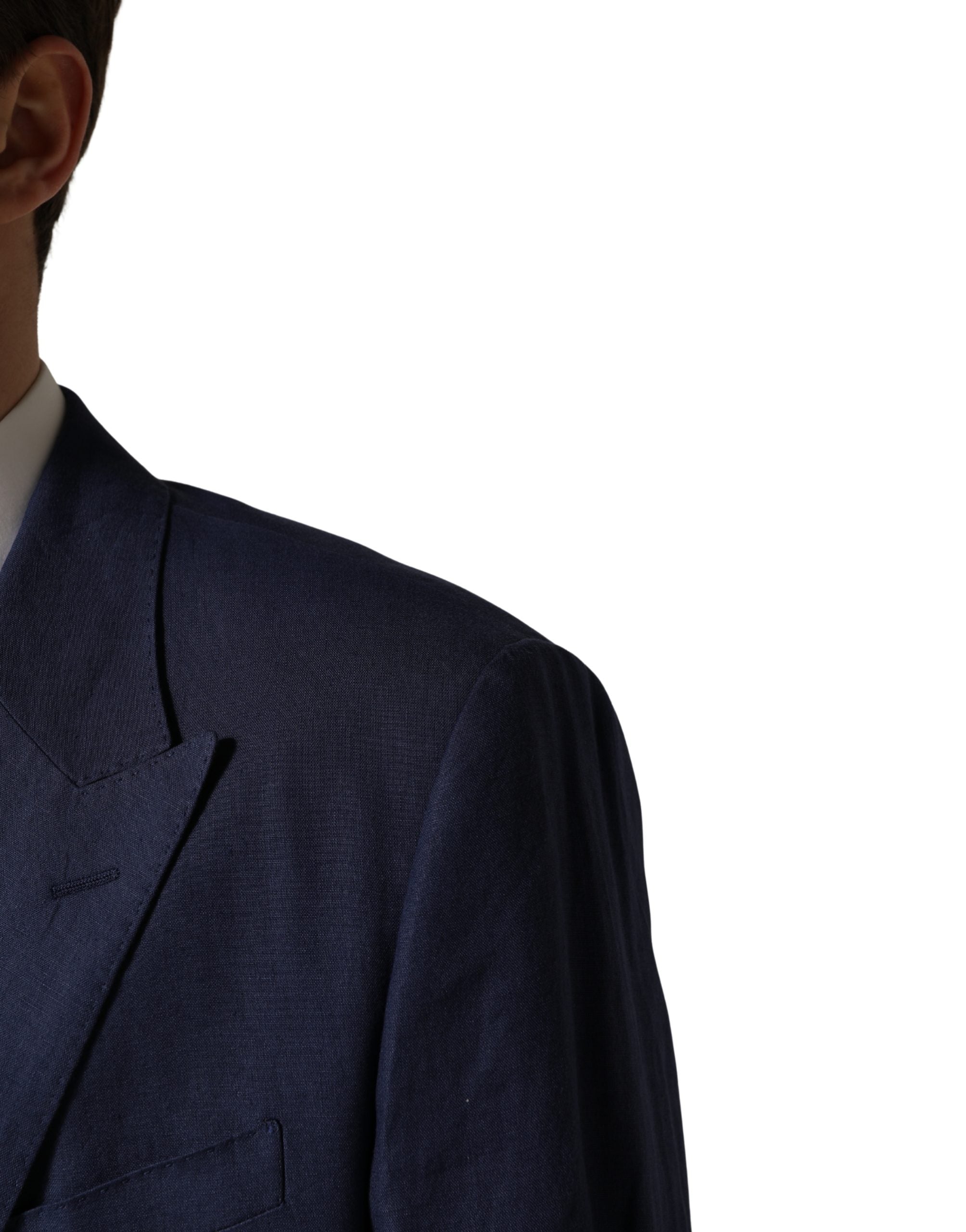 Blue Single Breasted 2 Button Suit Jacket - ventzia