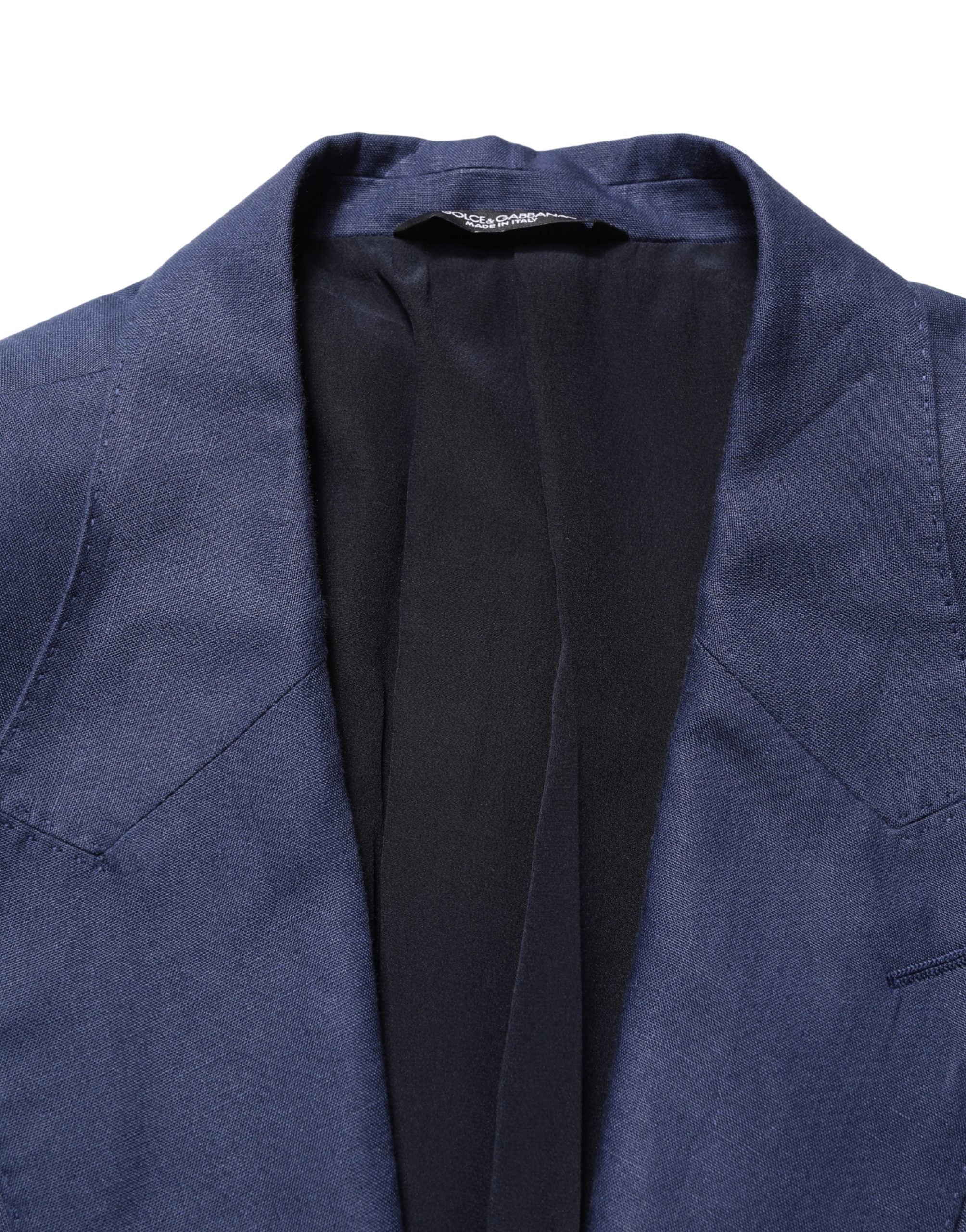 Blue Single Breasted 2 Button Suit Jacket - ventzia