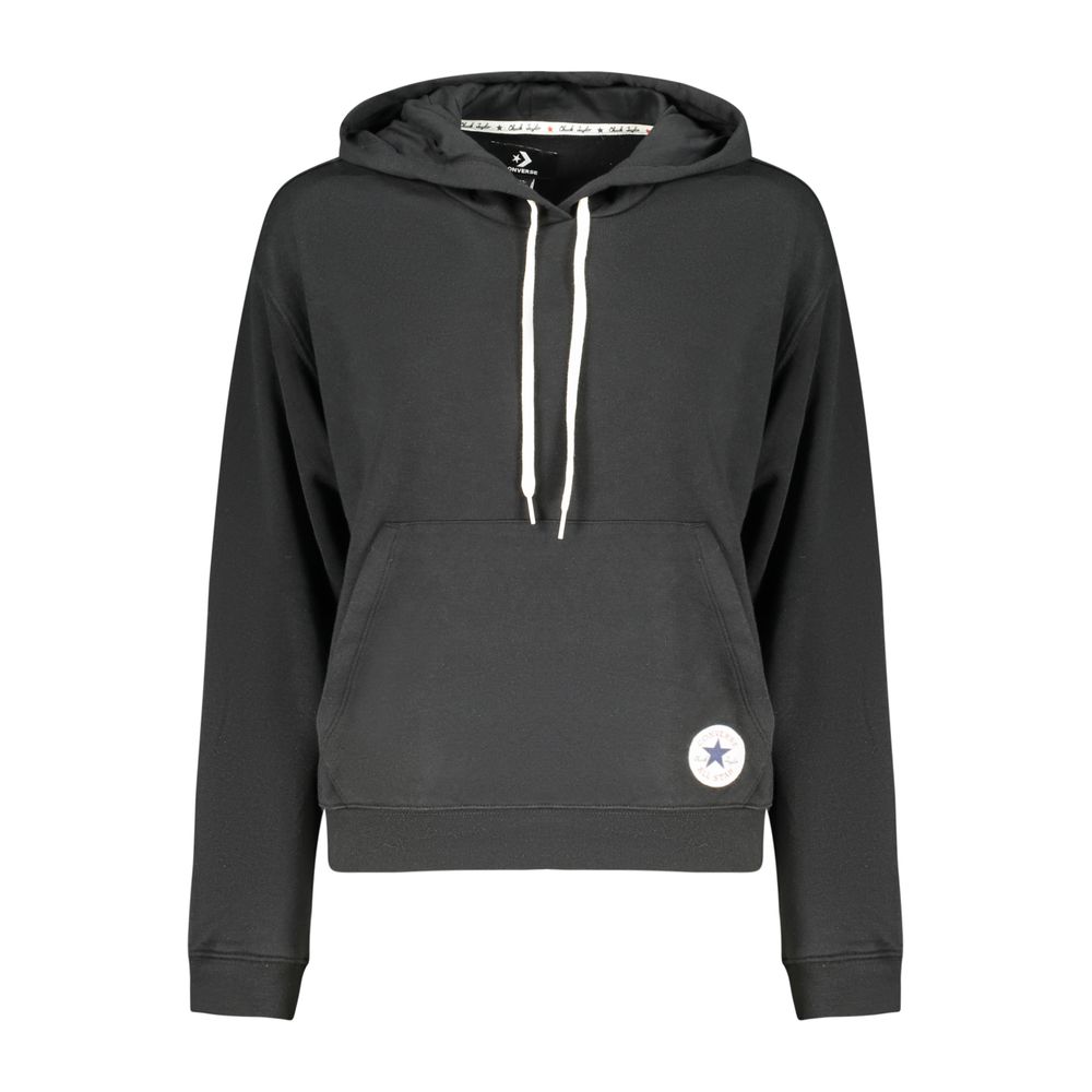 Black Cotton Sweatshirt - ventzia