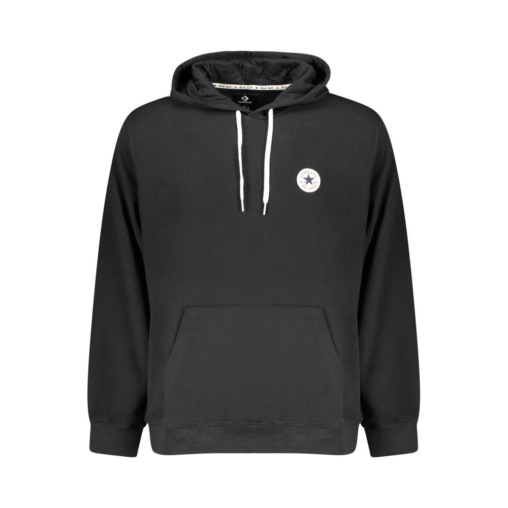 Black Cotton Sweatshirt - ventzia