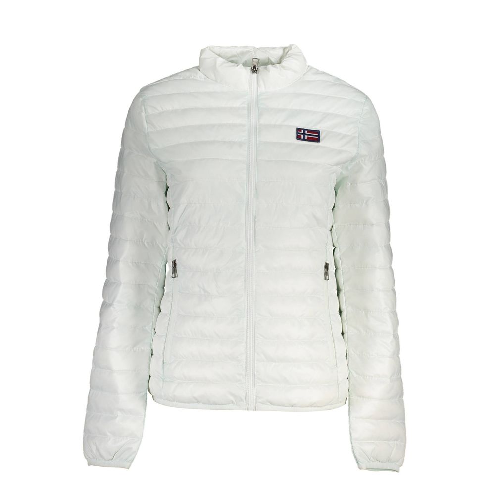 White Polyamide Full-Length Jacket - ventzia