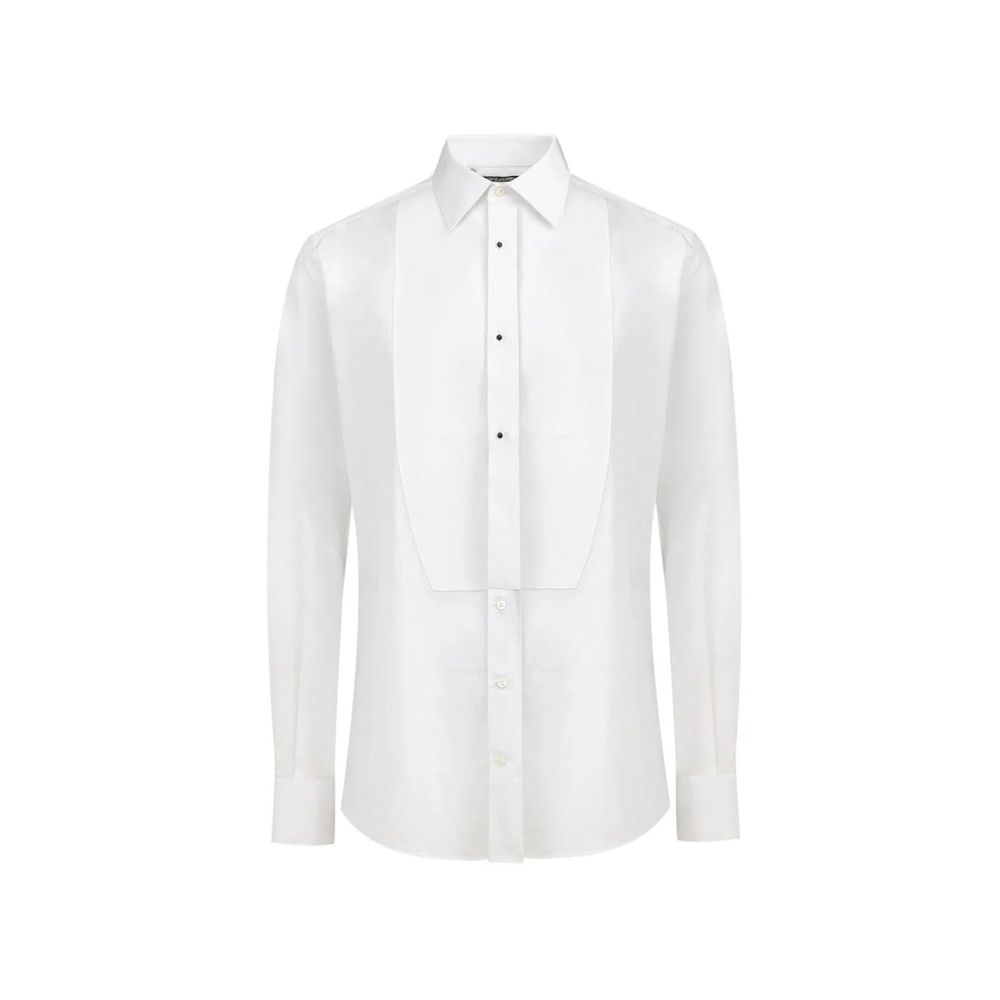 White Cotton Dress Shirt - ventzia