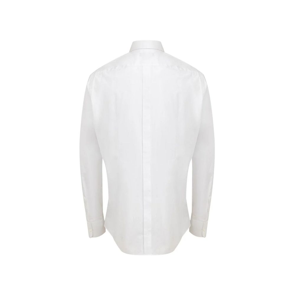White Cotton Dress Shirt - ventzia