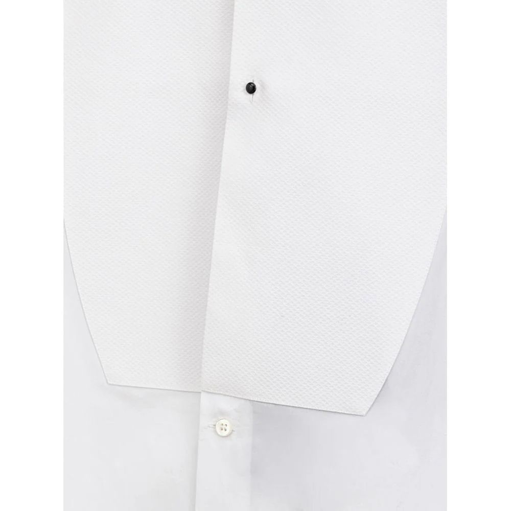 White Cotton Dress Shirt - ventzia