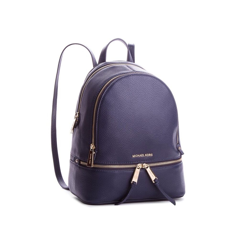 Blue Leather Backpack - ventzia