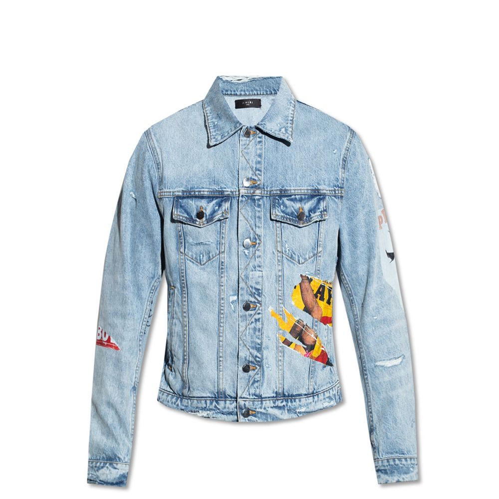 Blue Cotton Denim Jacket - ventzia
