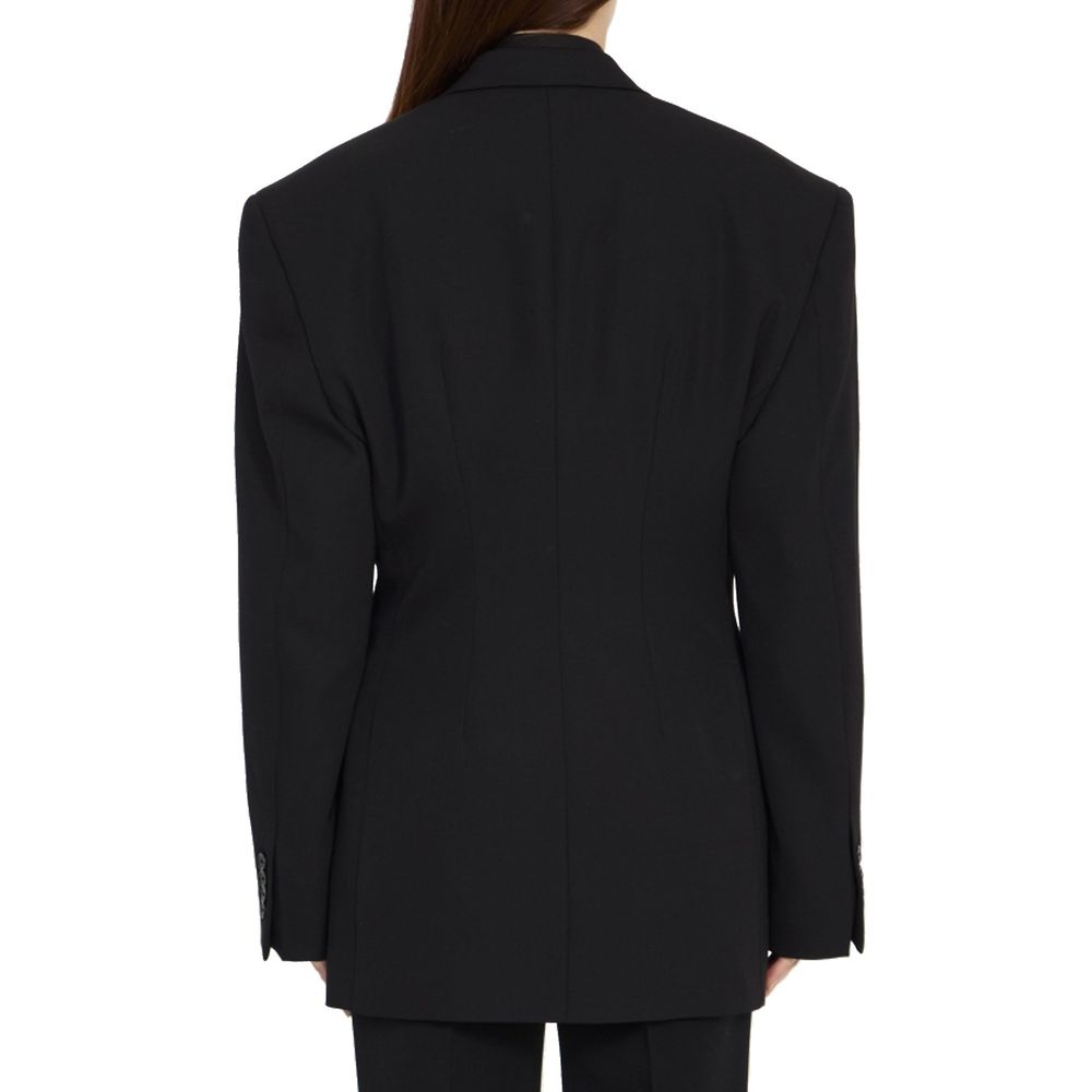 Black Wool Coat - ventzia