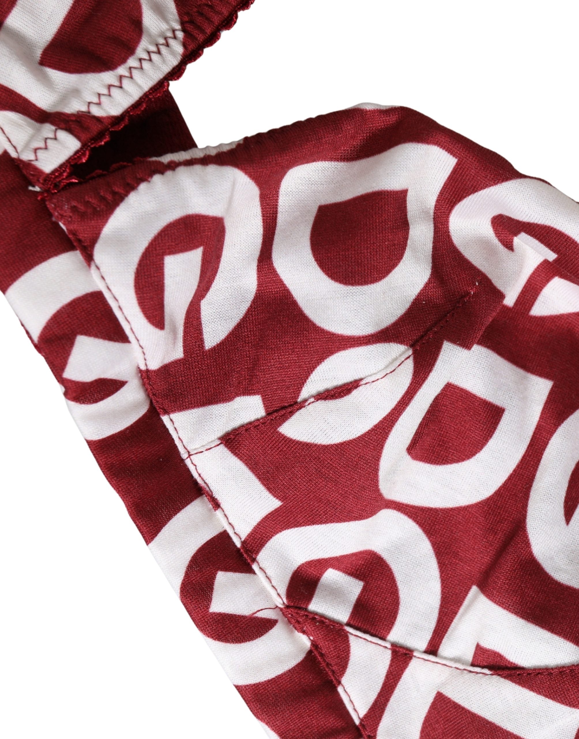 Red Logo Monogram Cotton Soft Cup Bra Underwear - ventzia
