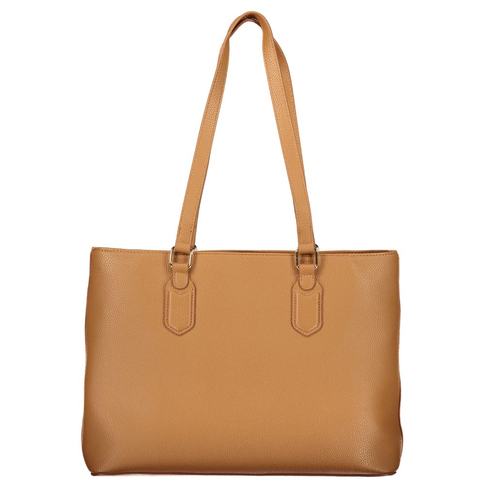 Brown Polyethylene Handbag - ventzia