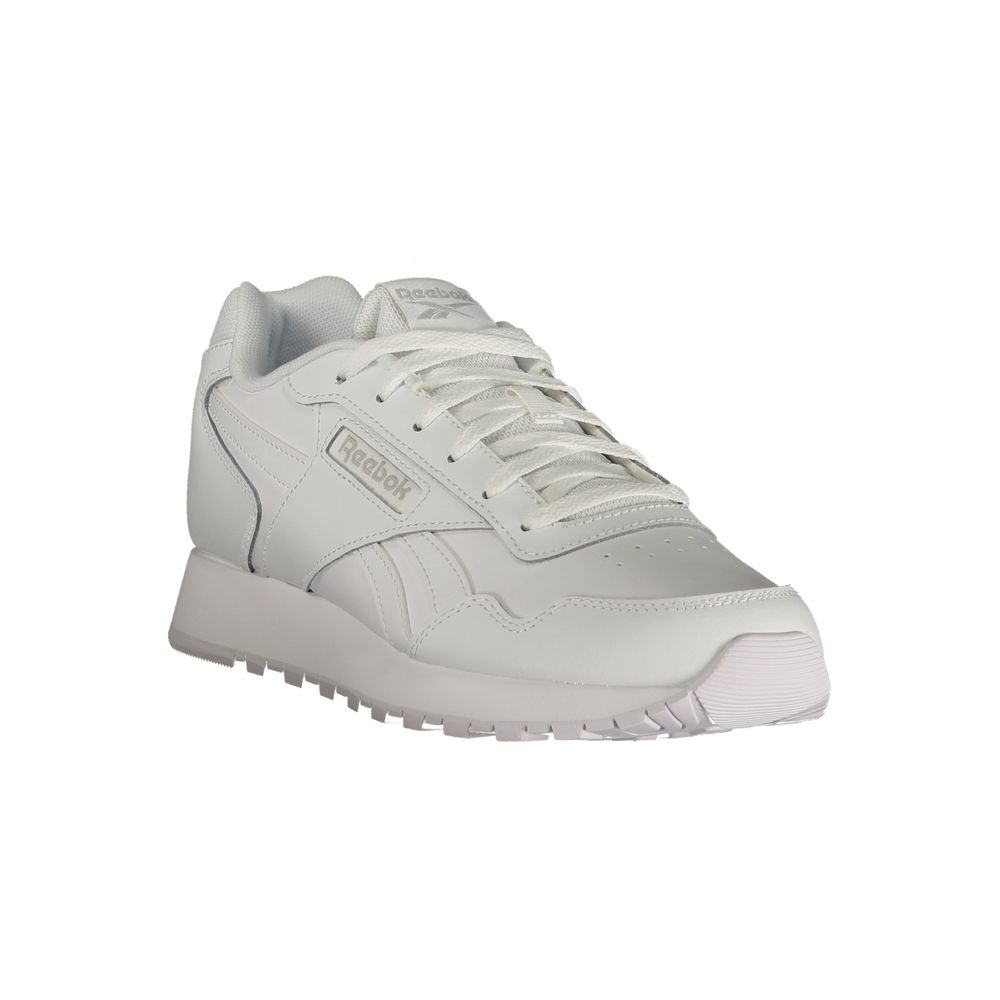 White Polyester Athletic Sneakers - ventzia