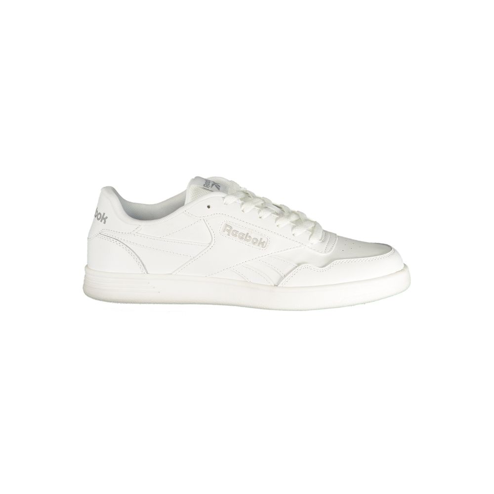 White Polyester Athletic Sneakers - ventzia