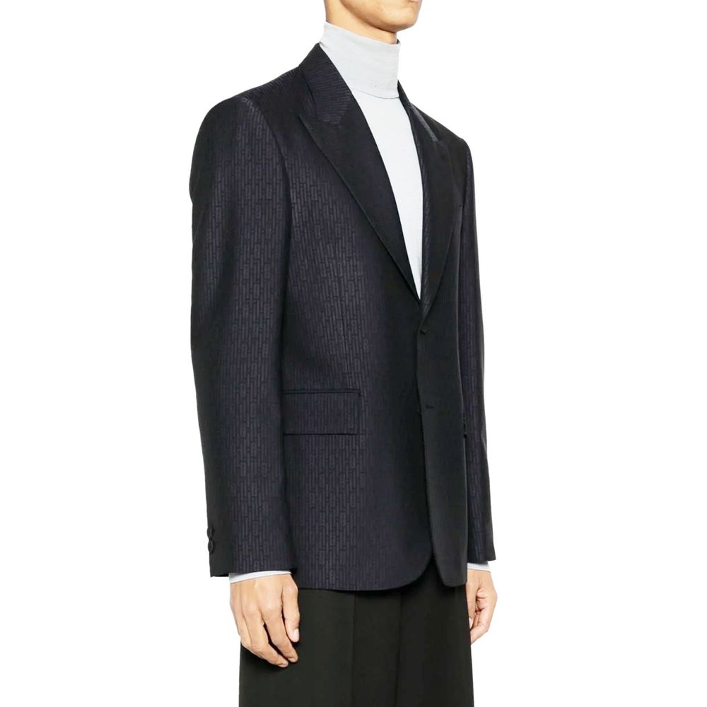 Blue Wool Blazer - ventzia