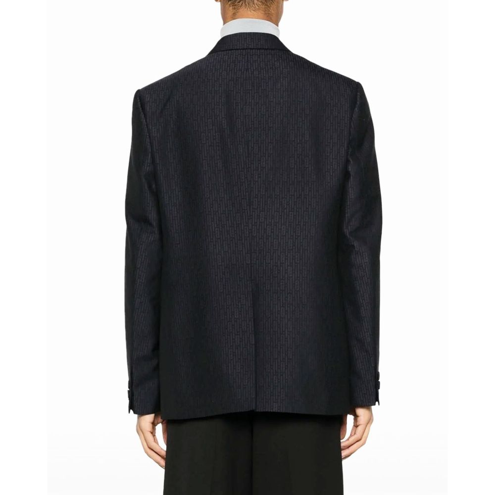 Blue Wool Blazer - ventzia