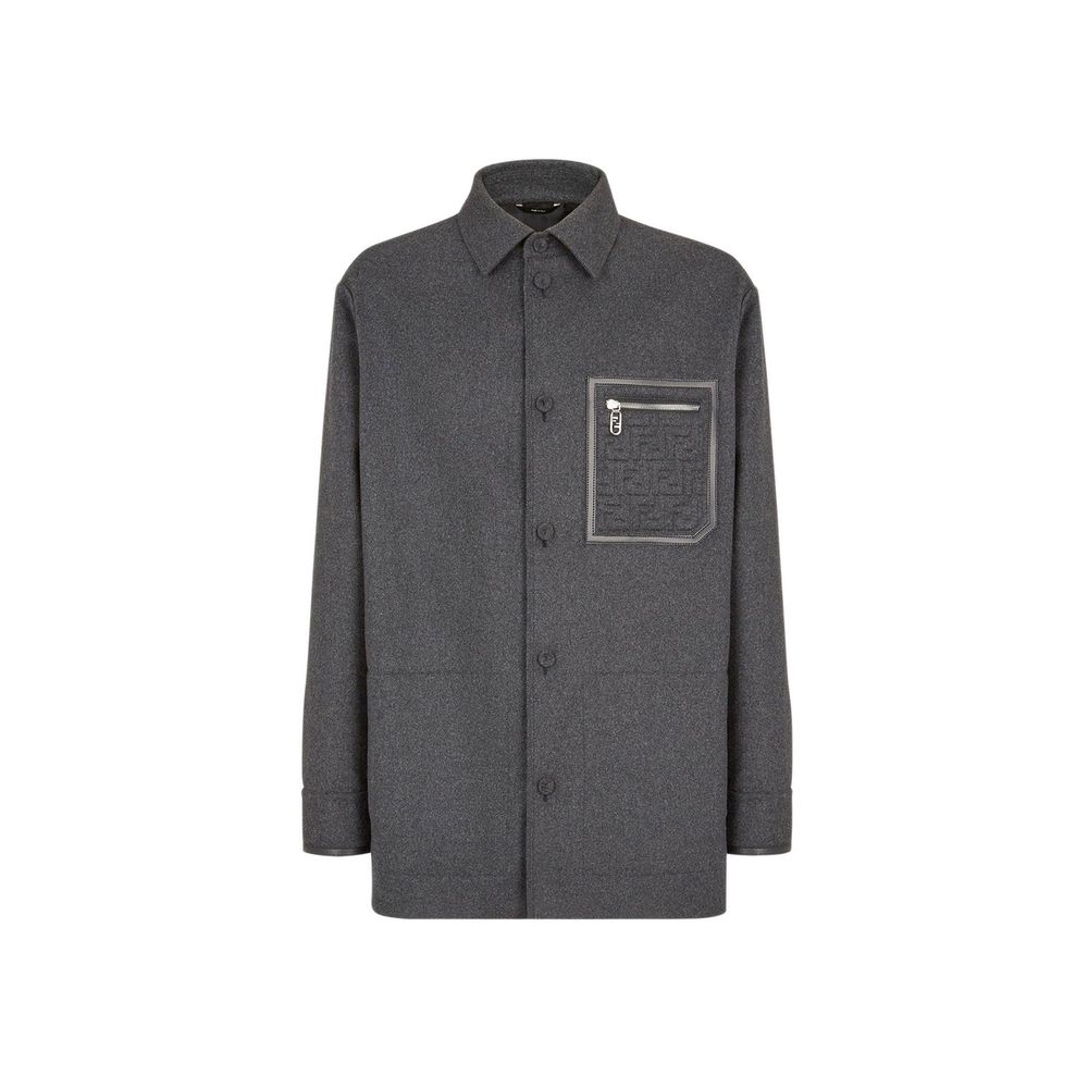 Gray Cashmere Jackets And Coat - ventzia