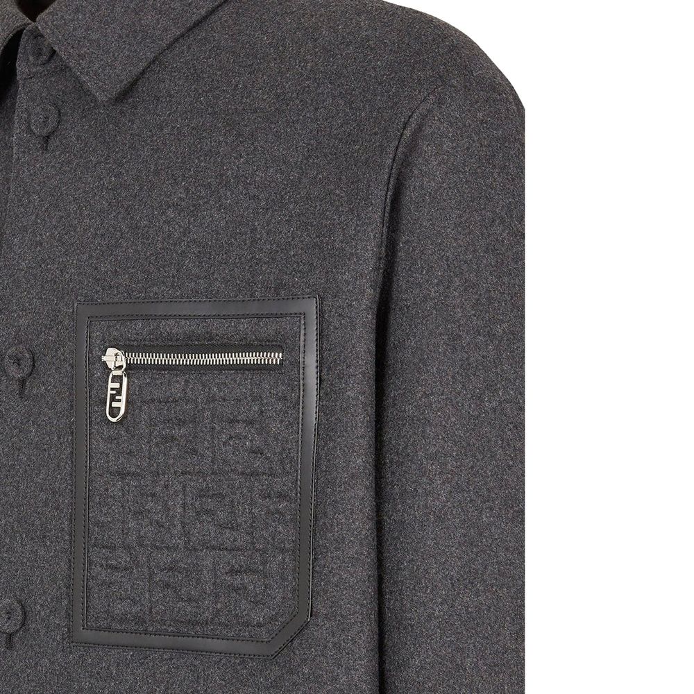 Gray Cashmere Jackets And Coat - ventzia