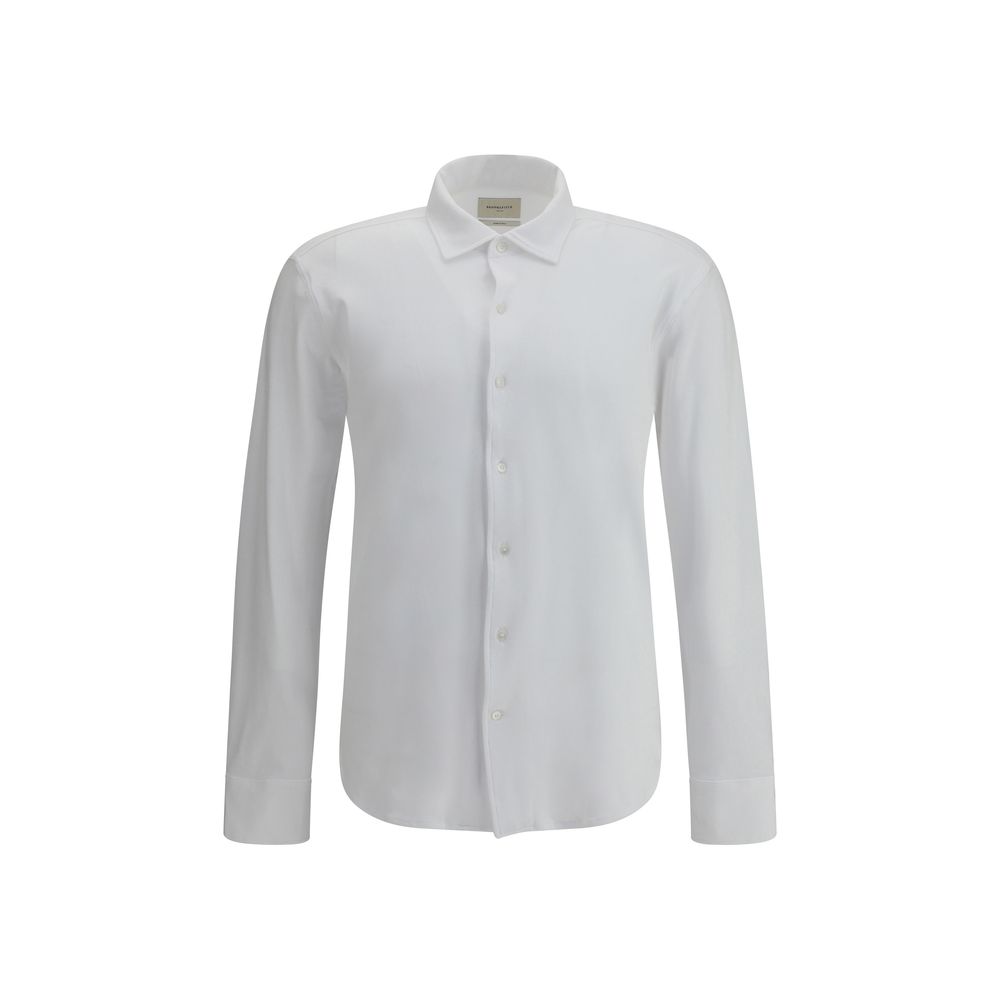 White Cotton Polo Shirt - ventzia