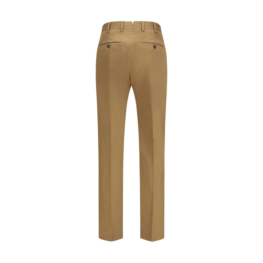 Brown Cotton Casual Pants - ventzia