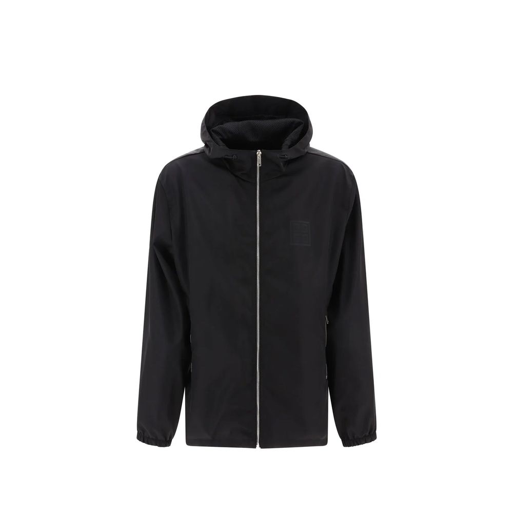 Black Nylon Shell Jacket - ventzia