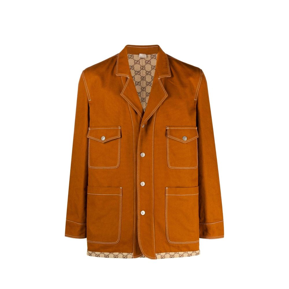Brown Cotton Coat - ventzia