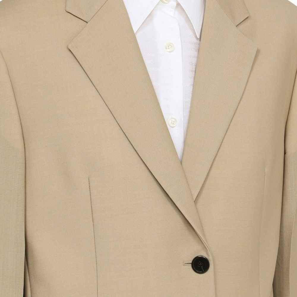 Beige Mohair Blazer - ventzia