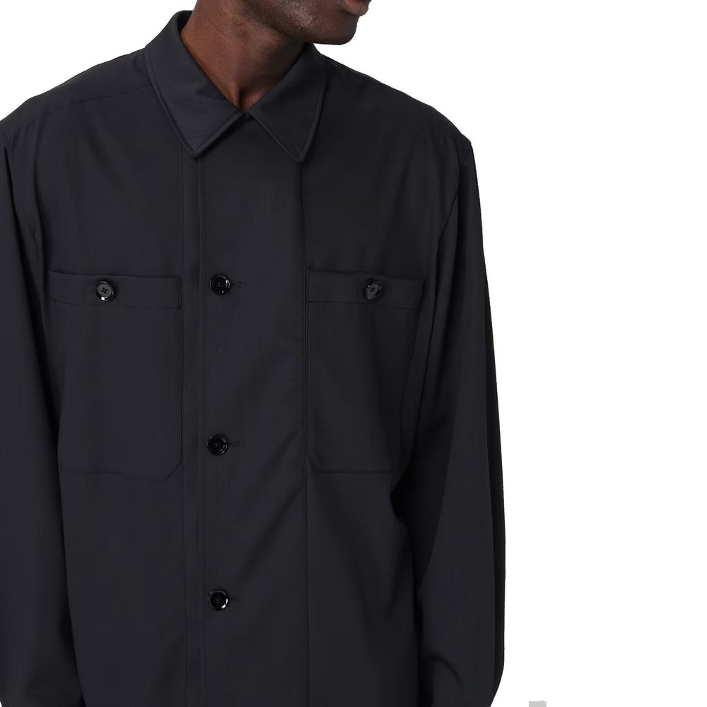 Black Virgin Wool Coat - ventzia